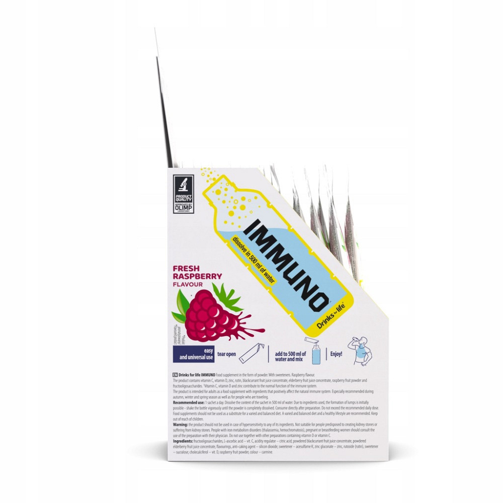 Витаминно-минеральный комплекс Olimp Nutrition Drinks for life Immuno 20 х 9 g (Raspberry) Луцк - изображение 2