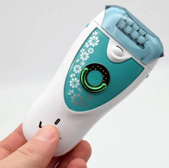 Жіночий епілятор та бритва VGR V-722 (2 насадки) Бірюзовий з білим Вінниця - фото 6