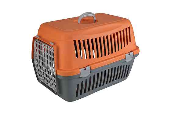 Переноска AnimAll CNR-134 для кошек и собак, серо-оранжевая, 58×42×42 см Киев