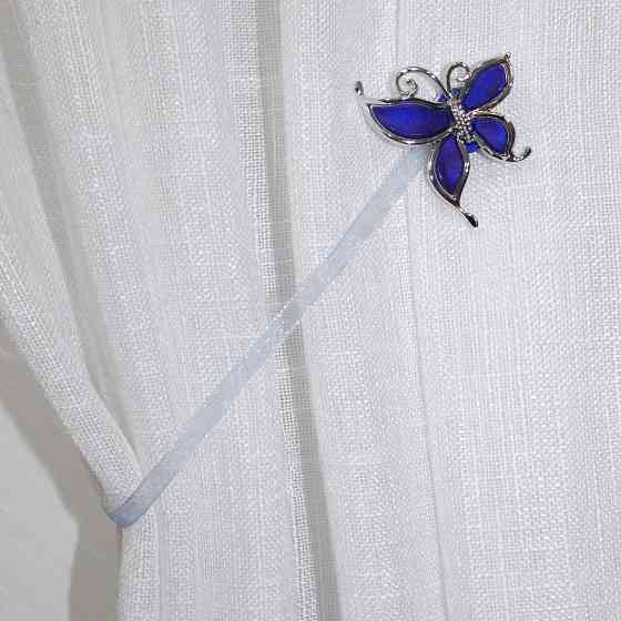 Магніти для штор і гардин (135м) Карнер набір 2 шт Синій з сріблястим (81-043) Київ