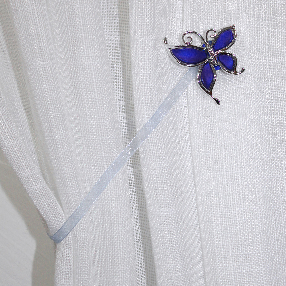 Магніти для штор і гардин (135м) Карнер набір 2 шт Синій з сріблястим (81-043) Київ - фото 4