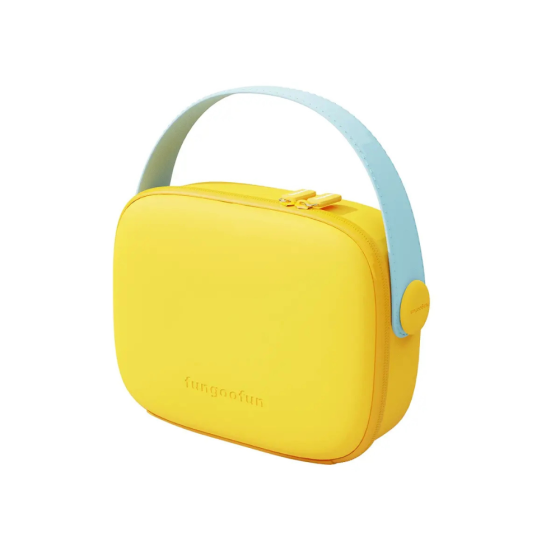 Косметичка Fungoofun силіконова б'юті-чемодан для косметики та аксесуарів, сумочка з ручкою на блискавці, жовта Кам'янець-Подільський