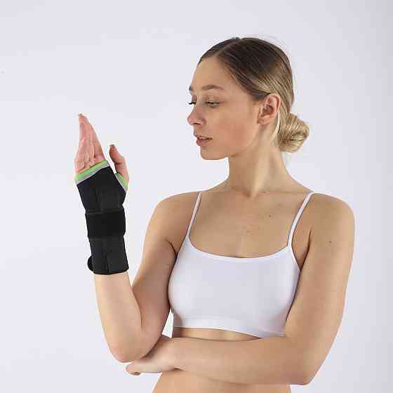 Бандаж на зап'ястя довгий з металевою пластиною на праву руку HS19 ортез на зап'ястя Розмір S Кам'янець-Подільський