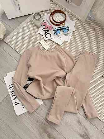 Женская базовая теплая универсальная термобелье пума Бежевий, M-L Одесса