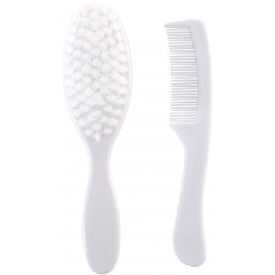 Набір для догляду за дитиною Baby Team гребінець і щітка Білий (7105_білий) Вінниця - фото 4