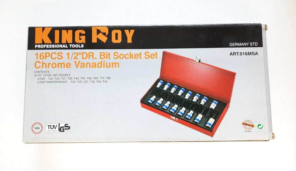 Набір біт 16пр T20-T80 з головками 1/2" (KingRoy 016MSA) Винница - изображение 2
