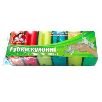 Губки кухонные Помічниця Профилированные 100 х 70 х 45 мм 5шт. (4820164963364) Винница