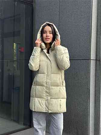 Жіноча тепла стильна куртка плащівка Оливковий, 44 Одеса