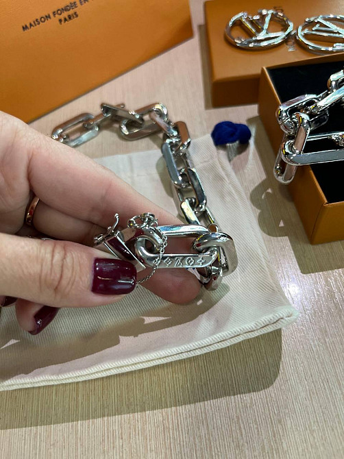 Брендовий набір браслет, підвіска та сережки Луі Вітон/ Louis Vuitton Одеса - фото 3
