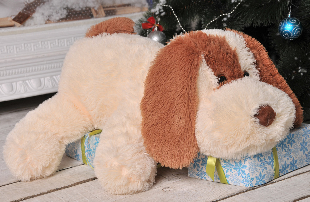 Собачка Алина Шарик 75 см персиковый Киев - изображение 3