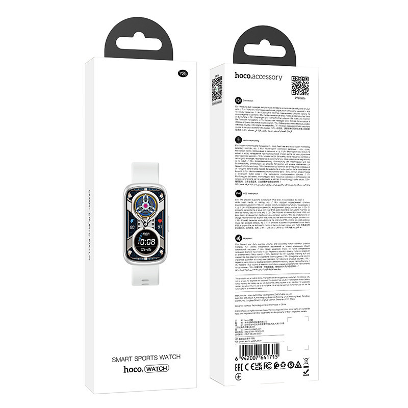 Смарт-годинник HOCO Y25 37mm. 190 mAh. IP68 Smart sports watch Silver Одеса - фото 2