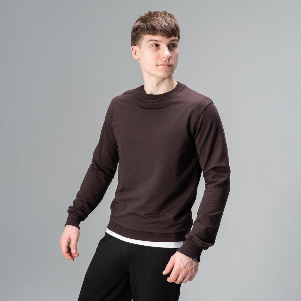 Свитшот мужской однотонный шоколадный Pobedov 001 Киев - изображение 7