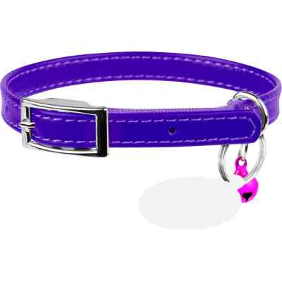 Ошейник для животных WAUDOG Glamour с QR паспортом Д 22-30 см фиолетовый (32489) Винница