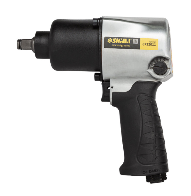 Гайковерт пневматичний посилений 1/2" 640Нм 141 л/хв 6 бар SIGMA Житомир - фото 1
