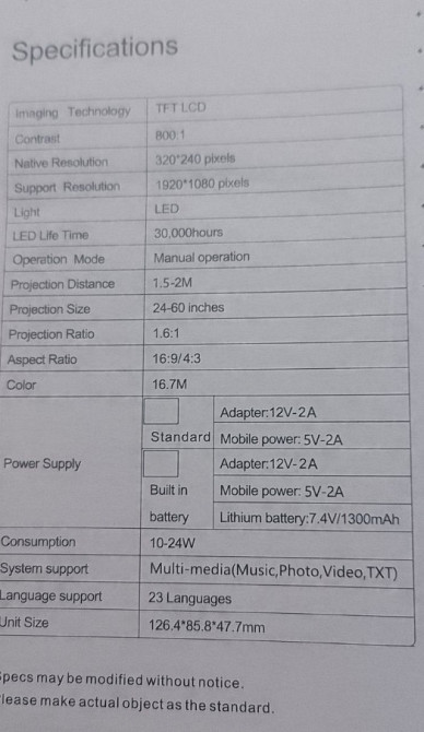 Новый проектор лед мини. Харьков - изображение 1
