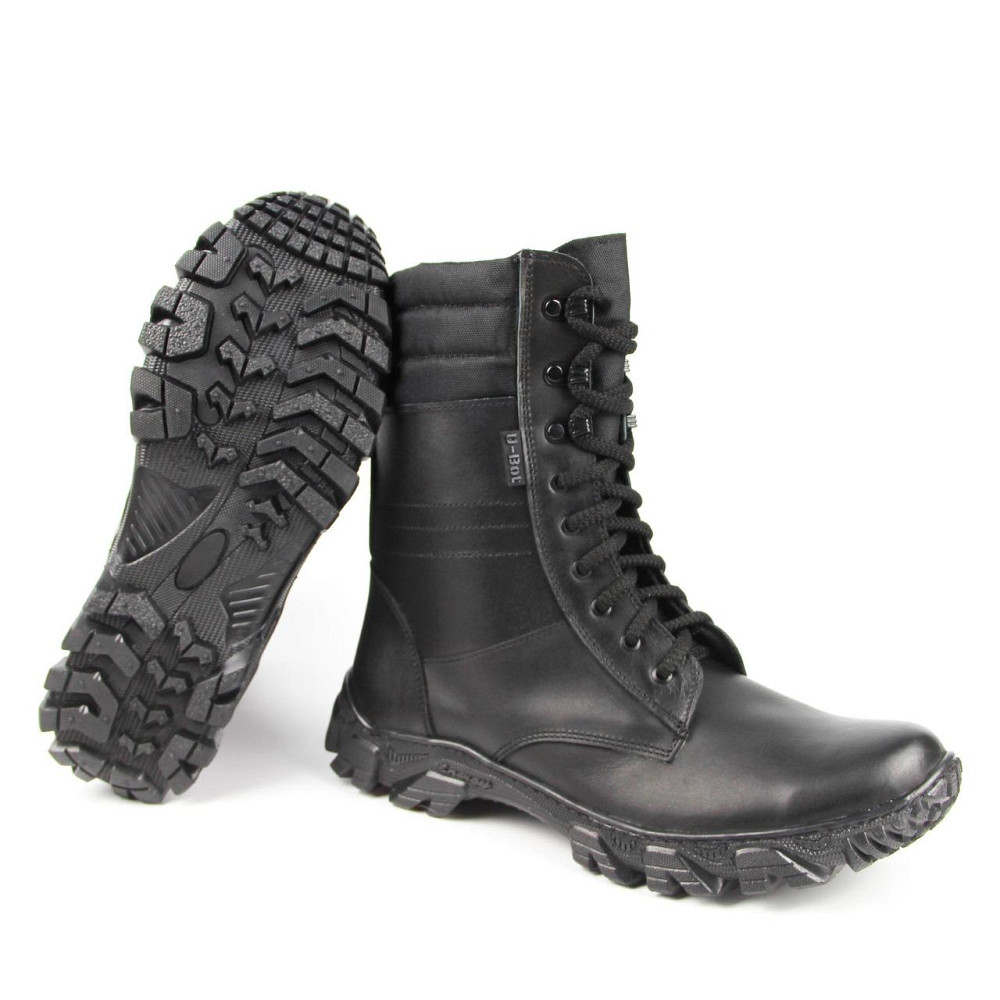 Чоловічі військові шкіряні демісезонні берці Спринт чорні, міцні тактичні берці прошити та проклеєні Львів - фото 3