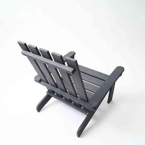 Кресло дачное деревянное складное шезлонг для зоны отдыха дома, дачи, сада, веранды из сосны, цвет графит Каменец-Подольский