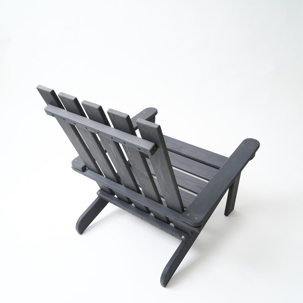 Кресло дачное деревянное складное шезлонг для зоны отдыха дома, дачи, сада, веранды из сосны, цвет графит Каменец-Подольский - изображение 5