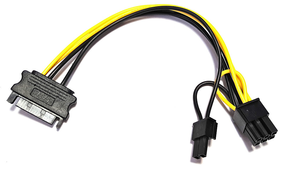 Кабель живлення для відеокарти  6/8-pin to SATA M, 0.2м Винница - изображение 2