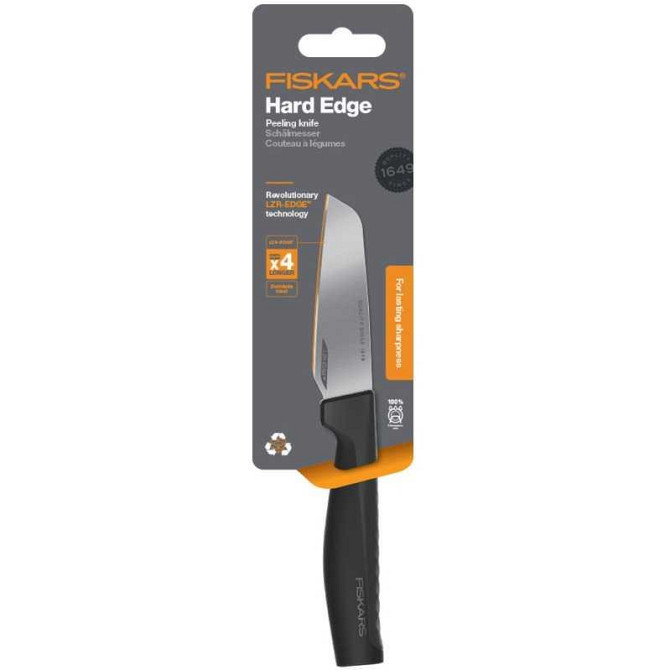 Кухонний Ніж для чищення овочів 8.8 см Fiskars "Hard Edge" (1051777) Нержавіюча сталь Нововолинськ - фото 1