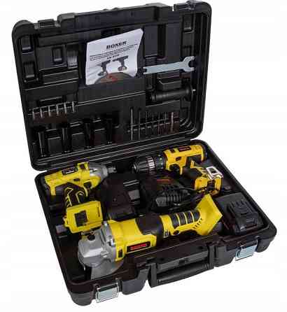 SR-028 Набір Акумуляторний 3в1: Дриль-Шуруповерт, Ударний Гайковерт, Болгарка 24,4V + 2 Акумулятори Одеса