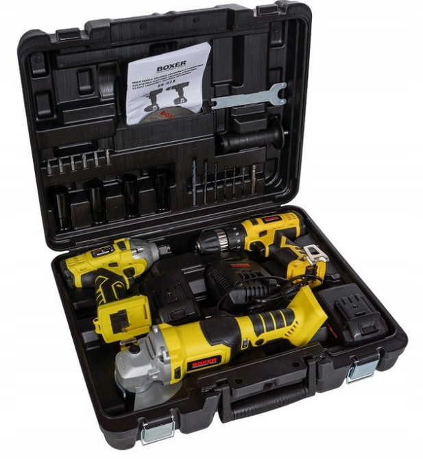 SR-028 Набір Акумуляторний 3в1: Дриль-Шуруповерт, Ударний Гайковерт, Болгарка 24,4V + 2 Акумулятори Одеса - фото 5