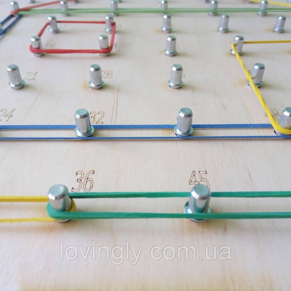 Геоборд, математичний планшет. Геометрик. Геоборд з цифрами, таблица умножения до 