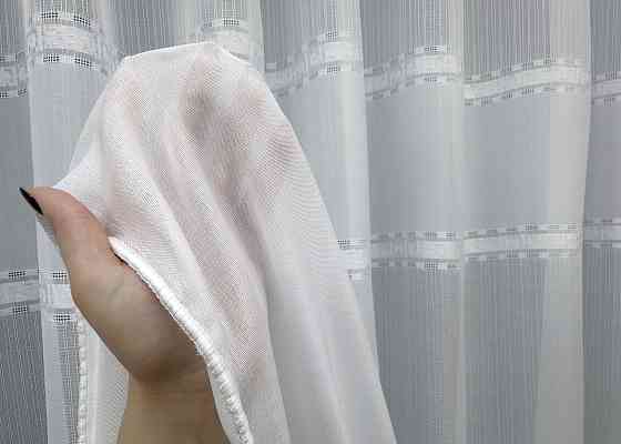 Тюль льон "Мережка" колір білий 1357т Київ