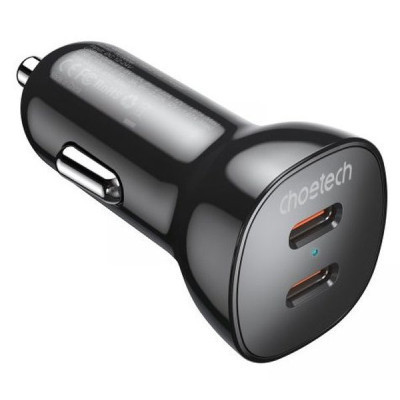 Зарядний пристрій Choetech car 2хUSB-C 40W PD black (TC0008-BK) Вінниця - фото 2