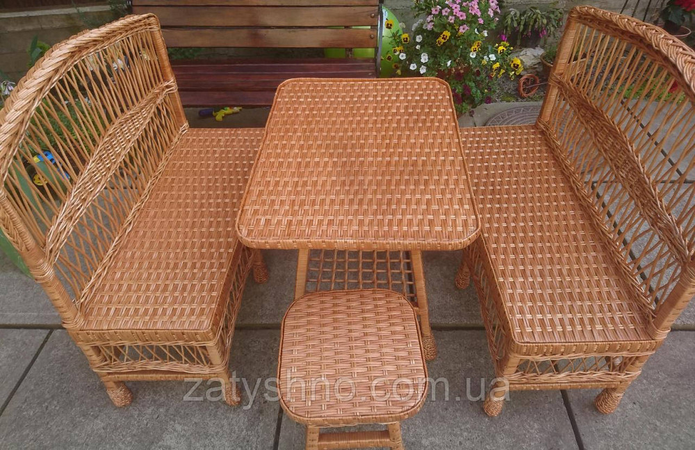 Меблі плетені з лавами Київ - фото 5