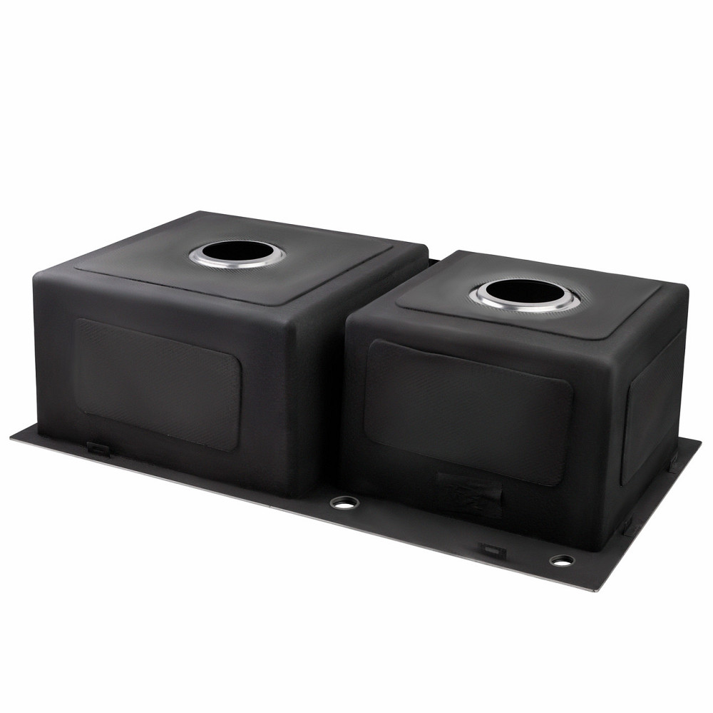 Мийка для кухні з двома чашами інтегрована Lidz Handmade H7843 (LDH7843BRU35387) Brushed Steel 3,0/1,0 мм Київ - фото 5