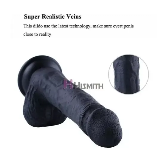 Силіконовий дилдо Hismith 8.3" Silicone Dildo Black Львів
