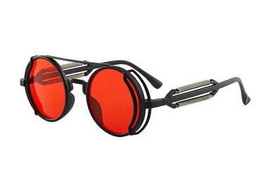 Окуляри сонцезахисні круглі червоний тренд Київ - фото 1