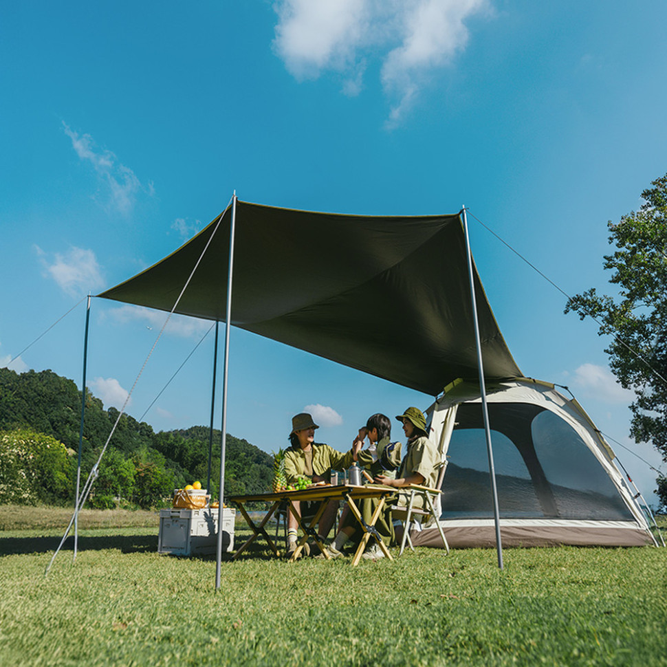 Палатка четырехместная с тентом автоматическая Naturehike Ango CNK2550WS010, серая Киев - изображение 5