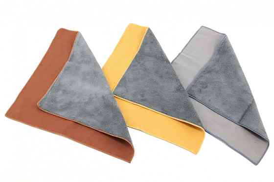 Микрофибровые тряпочки для уборки и мойки машины 3шт 30*30см Винница