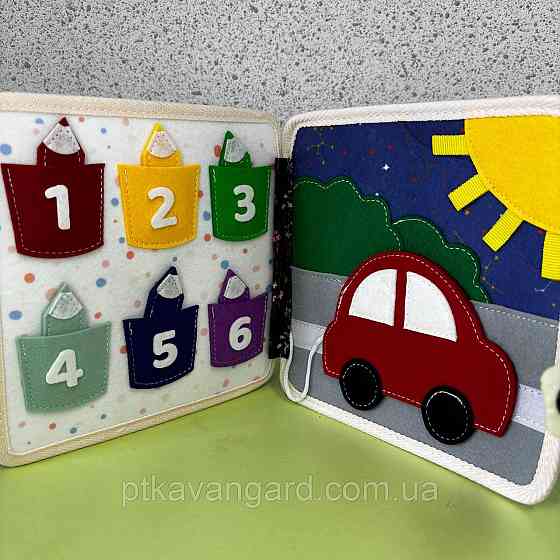 Фетрова книга-бізіборд розвиваюча "Їжак" (шнурівка, сортер, елементи на липучках) 25004 Хмельницький