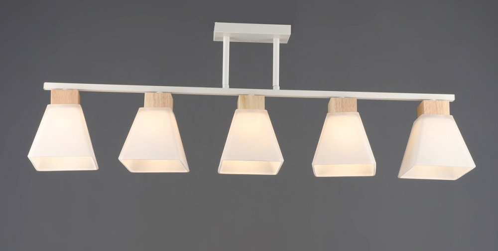 VALESO Люстра класична на 5 плафонів B N6663/5 WT+WOOD Киев - изображение 1