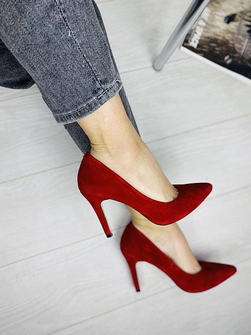 Nivelle Туфлі жіночі NIVELLE червоні натуральна замша каблук 10см 37р (1826/91-9535) Коломия - фото 2