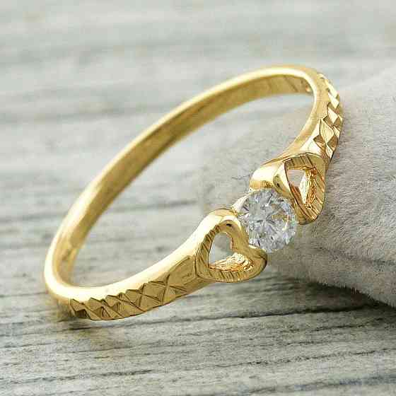 Кольцо 18 размер Xuping, (ширина 4мм, вес 0.9г), позолота 18К Киев