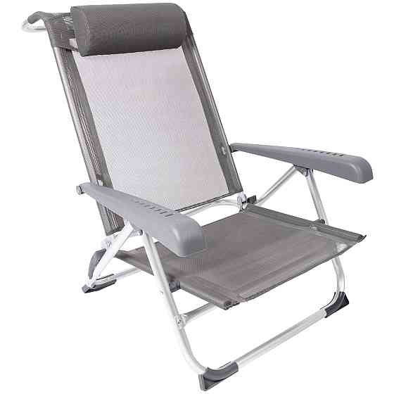 Кресло раскладное Bo-Camp Saint-Tropez Grey (1204796) Вінниця