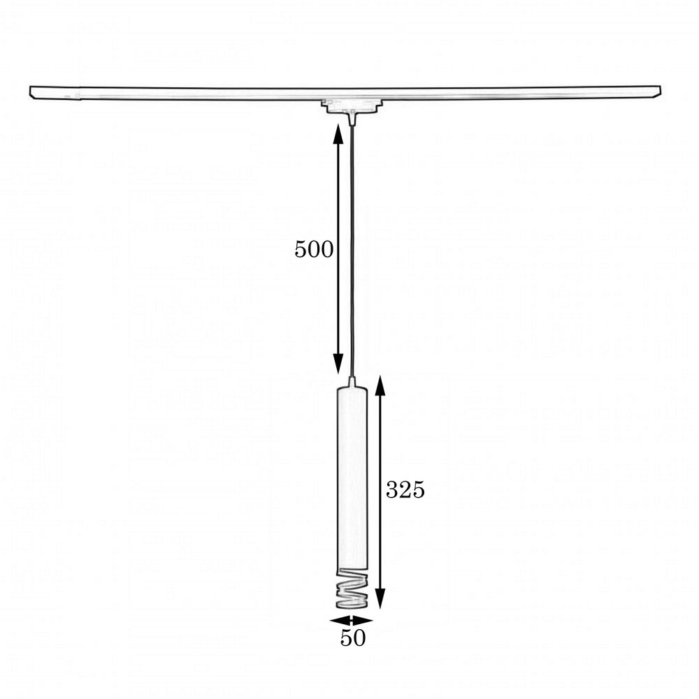 Подвесной трековый светильник Е27 лофт Spiral NT 3622W Киев - изображение 3