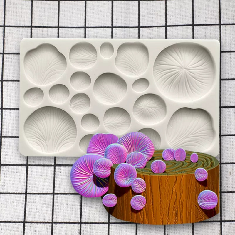 Молд силиконовый Грибы 155 на 95 мм серый Киев - изображение 4