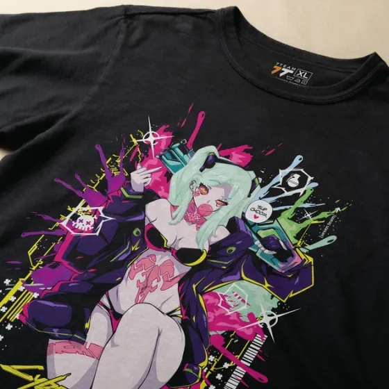 Футболка мужская с принтом Cyber Punk Rebecca Размер 48 Anime0788 Днепр