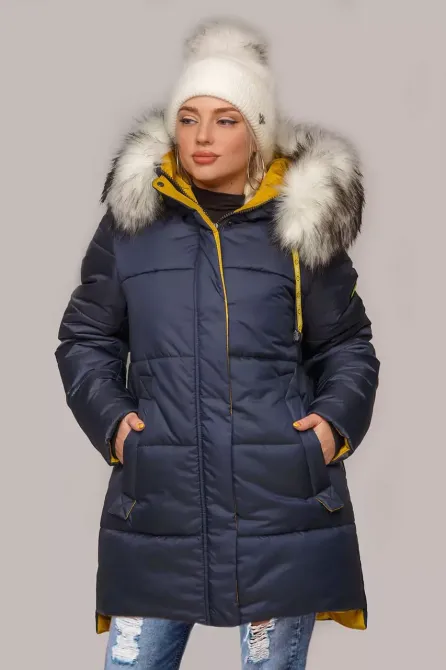 ЗИМНЯЯ ЖЕНСКАЯ КУРТКА ЛИЗА С МЕХОМ ЕНОТ, В РАЗМЕРАХ 44-56р Киев - изображение 3