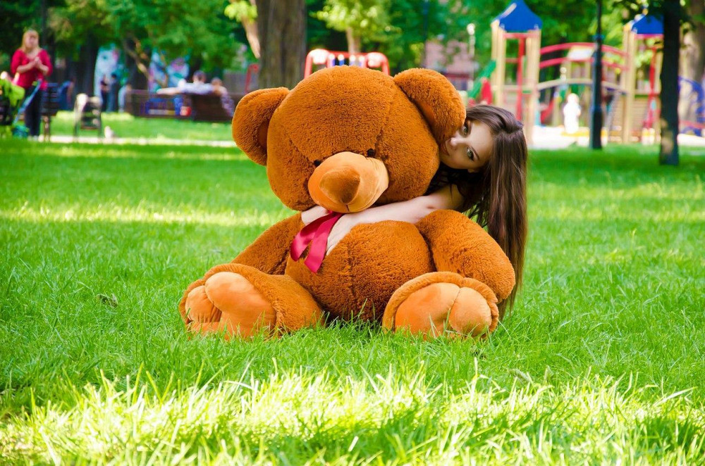 Плюшевий ведмедик М'яка іграшка Томии 150 см Коричневий Тернопіль - фото 1