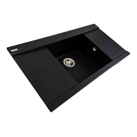 PLATINUM Гранітна мийка для кухні Platinum 9651 ATLAS матовий Чорний металік Київ