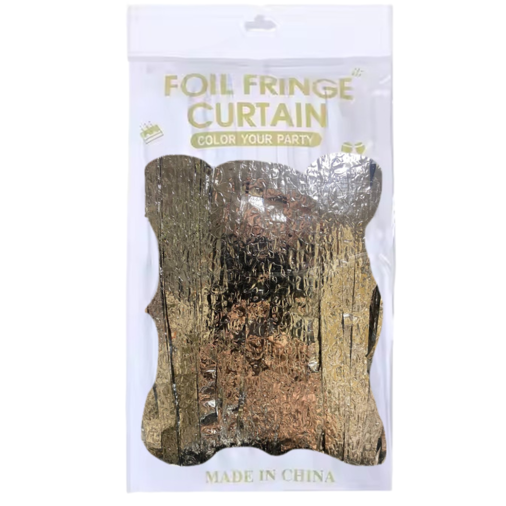 Фольгированная шторка серебристая дождик для фотозон 