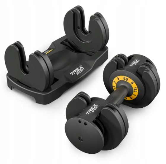 Гантель розбірна регульована Trex Sport 2-11,5кг чорний Киев