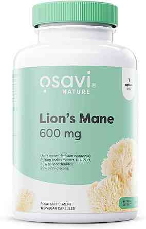 Ежовик гребенчатый Osavi Lions Mane, 600 mg Vegan 120 caps Луцк