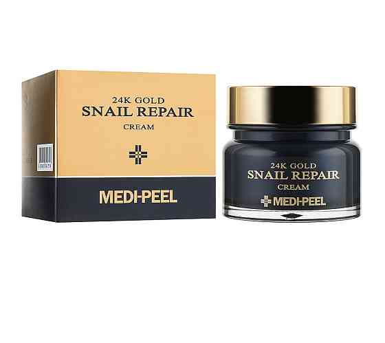 Крем для обличчя з колоїдним золотом та муцином равлика 24k Gold Snail Repair Cream Medi-Peel 50 мл Винница